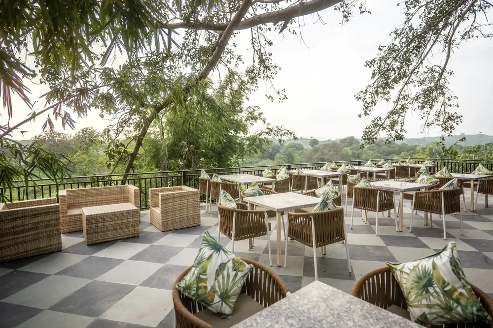 The outer deck under the banyan