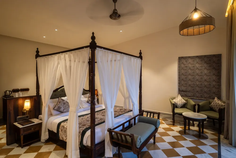 Bed and sitting area