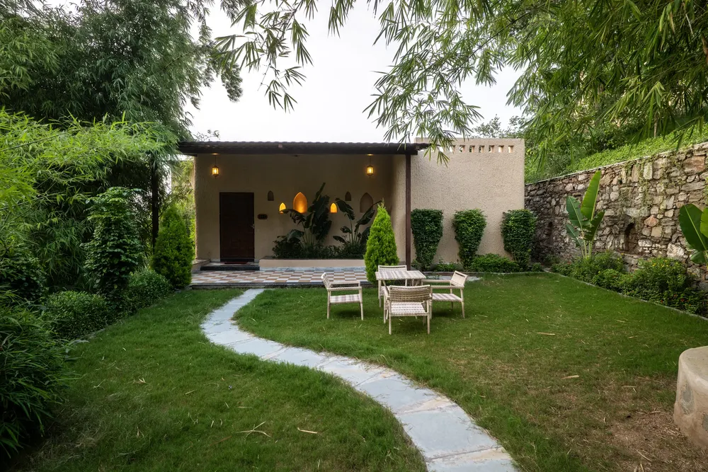 The cottage at dusk
